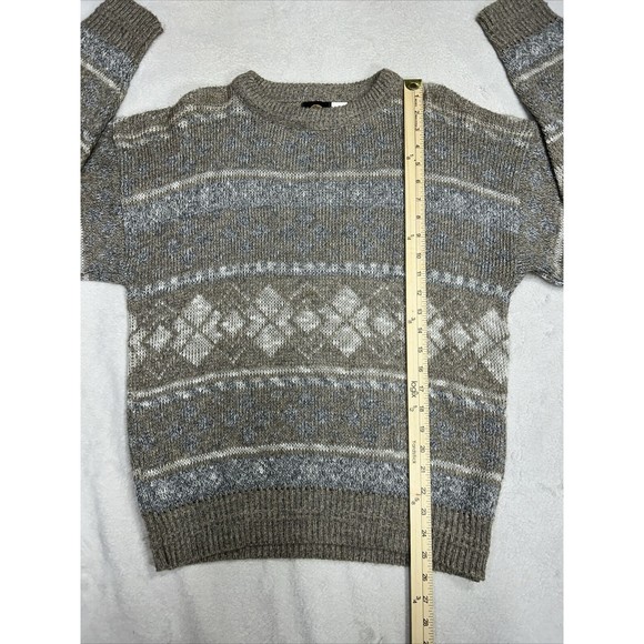 Vintage Iredell County Knit Argyle Sweater Biege Men's Size Medium USA Made - Picture 7 of 9
